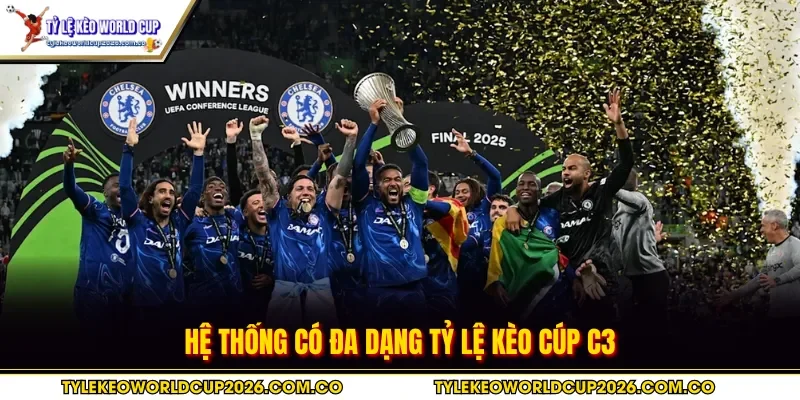 Hệ thống có đa dạng tỷ lệ kèo Cúp C3