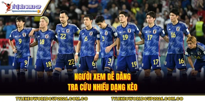 Người xem dễ dàng tra cứu nhiều dạng kèo
